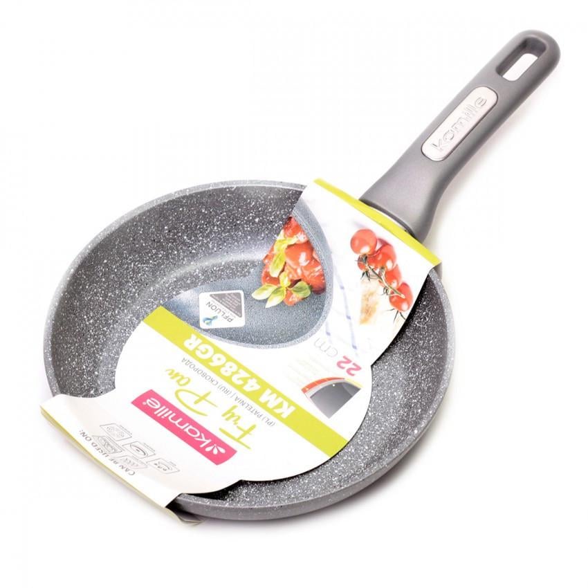 Сковорода Kamille KM-4286GR з гранітним покриття 22 см