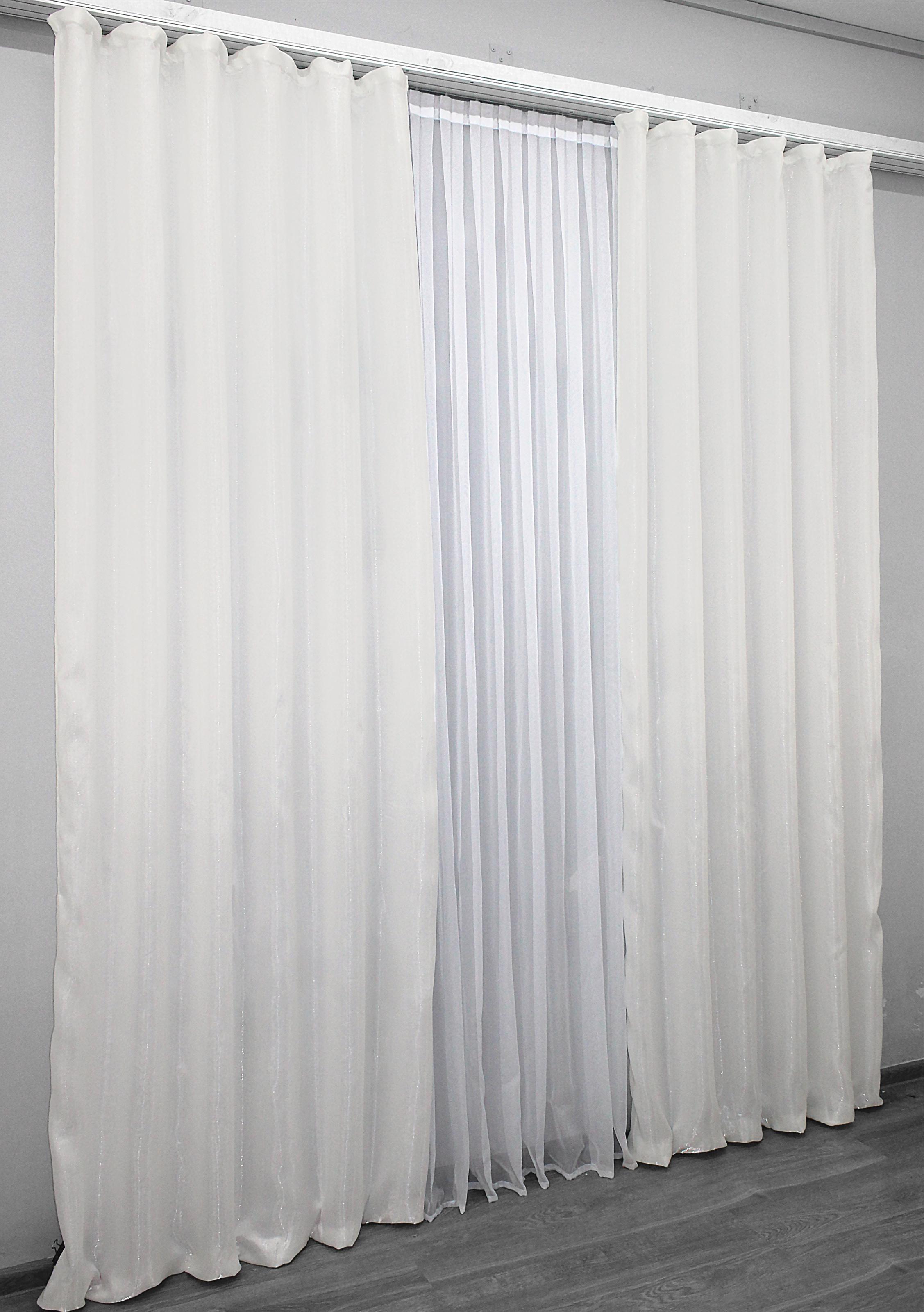 Комплект штор VR-Textil Атлас № 788ш монорей 150х270 см 2 шт. Молочный (30-573) - фото 5 Комплект штор VR-Textil Атлас № 788ш монорей 150х270 см 2 шт. Молочный (30-573) - фото 5