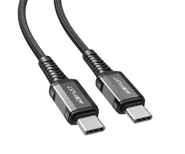 Кабель Data Acefast C1-03 Type-C-Type-C 3A 1,2 м Black (06AFC1-03B)