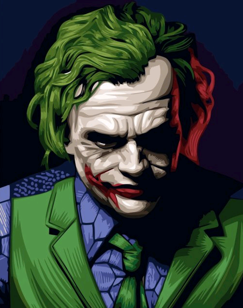 Картина по номерам Strateg Взгляд Джокера 40x50 см (VA-3380)