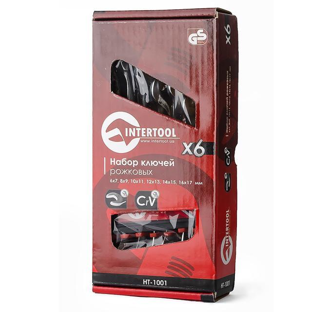 Набір ключів ріжкових Intertool HT-1001 6 шт. 6-17 мм Cr-V (111001) - фото 2 Набір ключів ріжкових Intertool HT-1001 6 шт. 6-17 мм Cr-V (111001) - фото 2