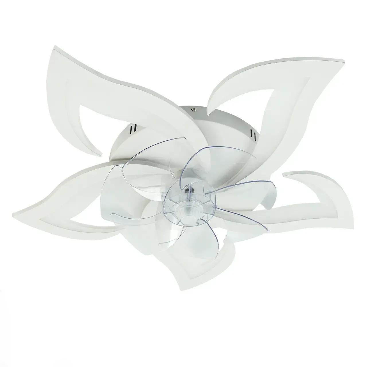 Люстра светодиодная управляемая ESLLSE FAN ELLA с вентилятором 72/18W 5F/APP/680x120/220V/IP20 White (27712791)