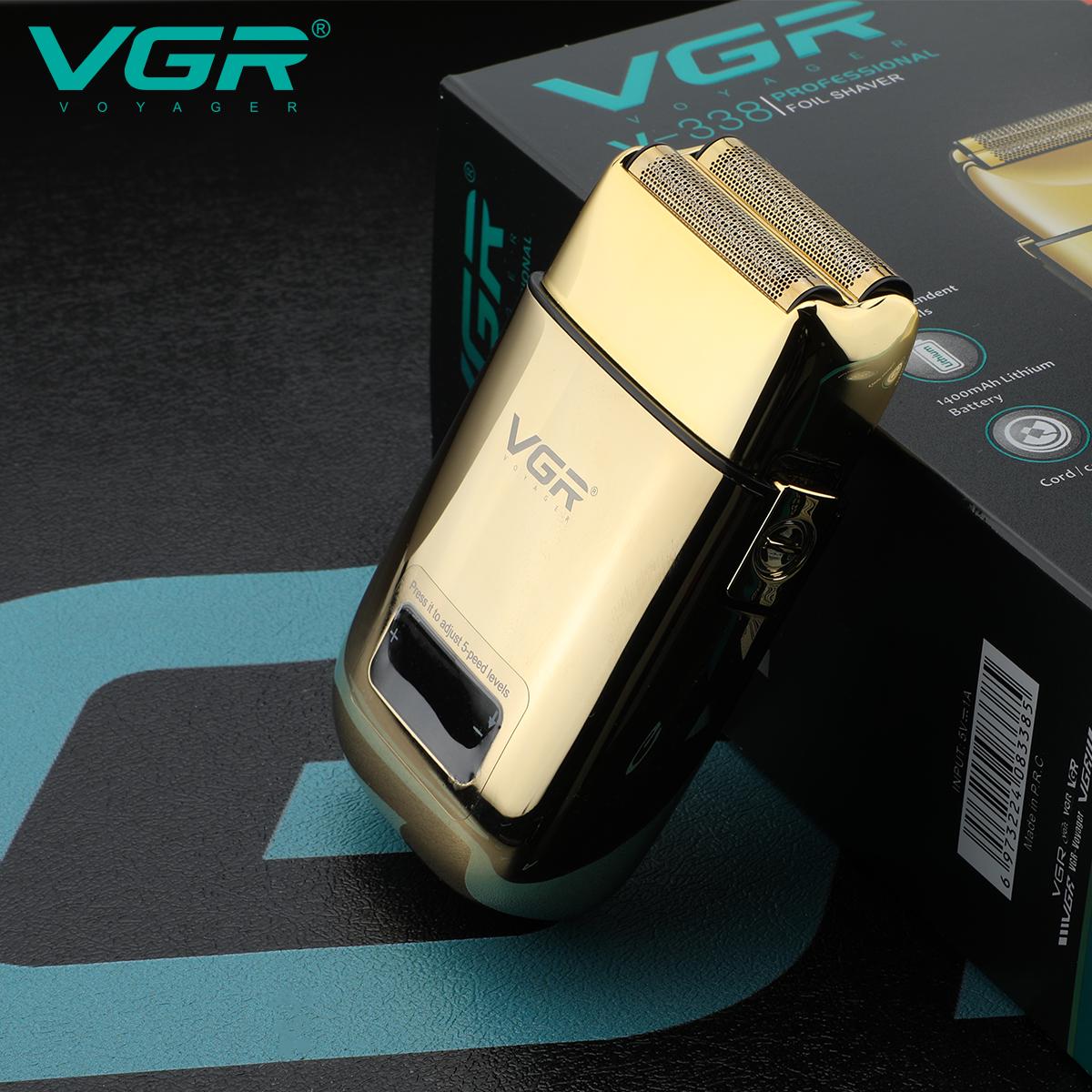 Электробритва VGR V-338 влагостойкая с LED-дисплеем Золотистый (V-338) - фото 4 Электробритва VGR V-338 влагостойкая с LED-дисплеем Золотистый (V-338) - фото 4