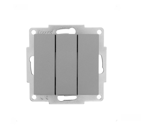 Выключатель трехклавишный Серый (26629406)