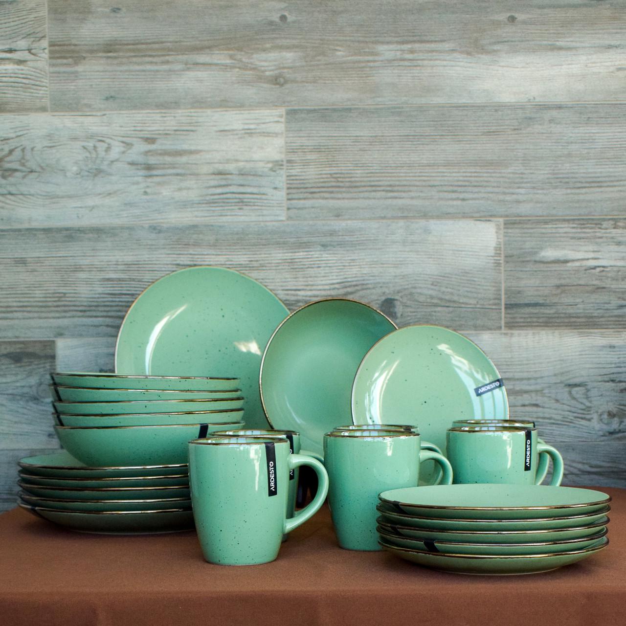 Сервіз Ardesto bagheria Pastel green 24 предметів (26772531) - фото 1