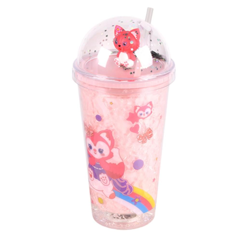 Стакан с трубочкой For Kids R100185 450 мл Розовый