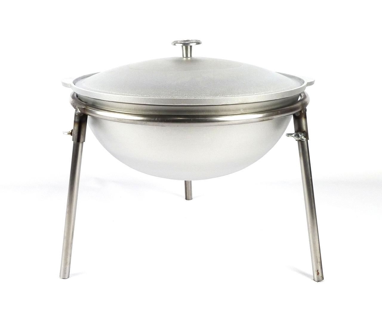 Казан татарский алюминиевый 8 л с треногой под казан 320 мм (КТТ-008)