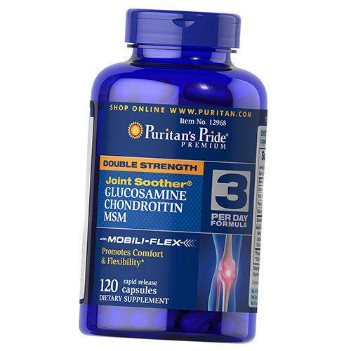 Витамины хондропротектор Double Strength Glucosamine Chondroitin MSM для поддержки суставов 120 капс. (03367013)
