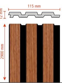 Панели 3D стеновые полимерные Walldeco 2900х115х12 мм Темный дуб (D404-103) - фото 4 Панели 3D стеновые полимерные Walldeco 2900х115х12 мм Темный дуб (D404-103) - фото 4