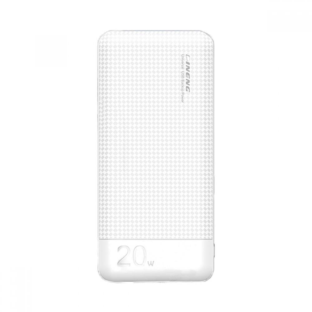 Повербанк Pineng PN-852 QC 3.0/PD 20W 10000 mAh White (85200) - фото 1