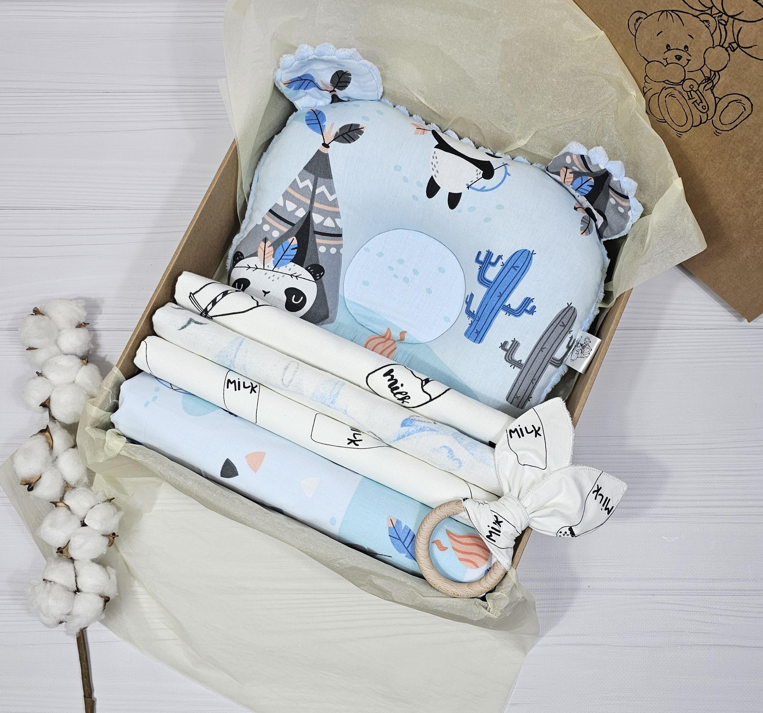 Набор пеленок a.l.babybox Панда индеец №2 6 шт. Голубой