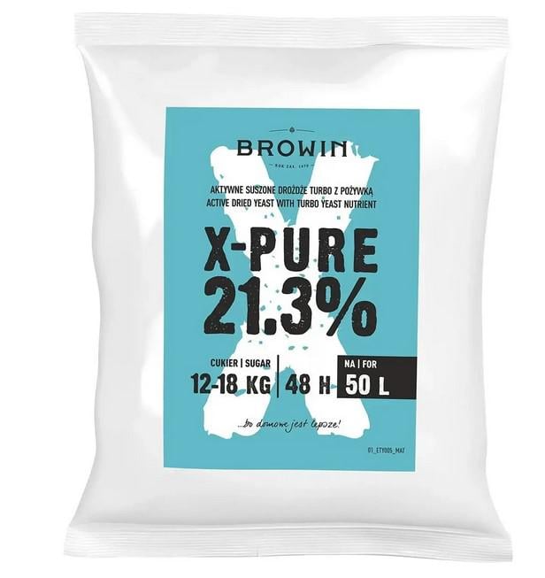 Турбо дріжджі Browin X-Pure 21 3% 250 г на 50 л (ПР 403107) - фото 1