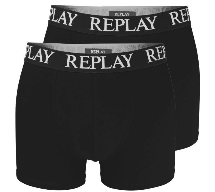 Трусы боксеры мужские анатомические Replay 2 шт. M Черный (102576829) - фото 1