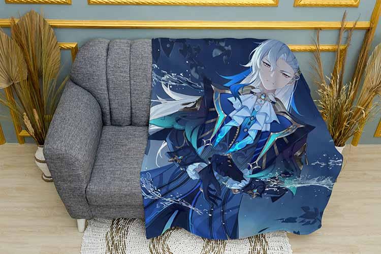Плед Serious Neuvillette Genshin Impact плюш однослойный 150х210 см (113082-1)