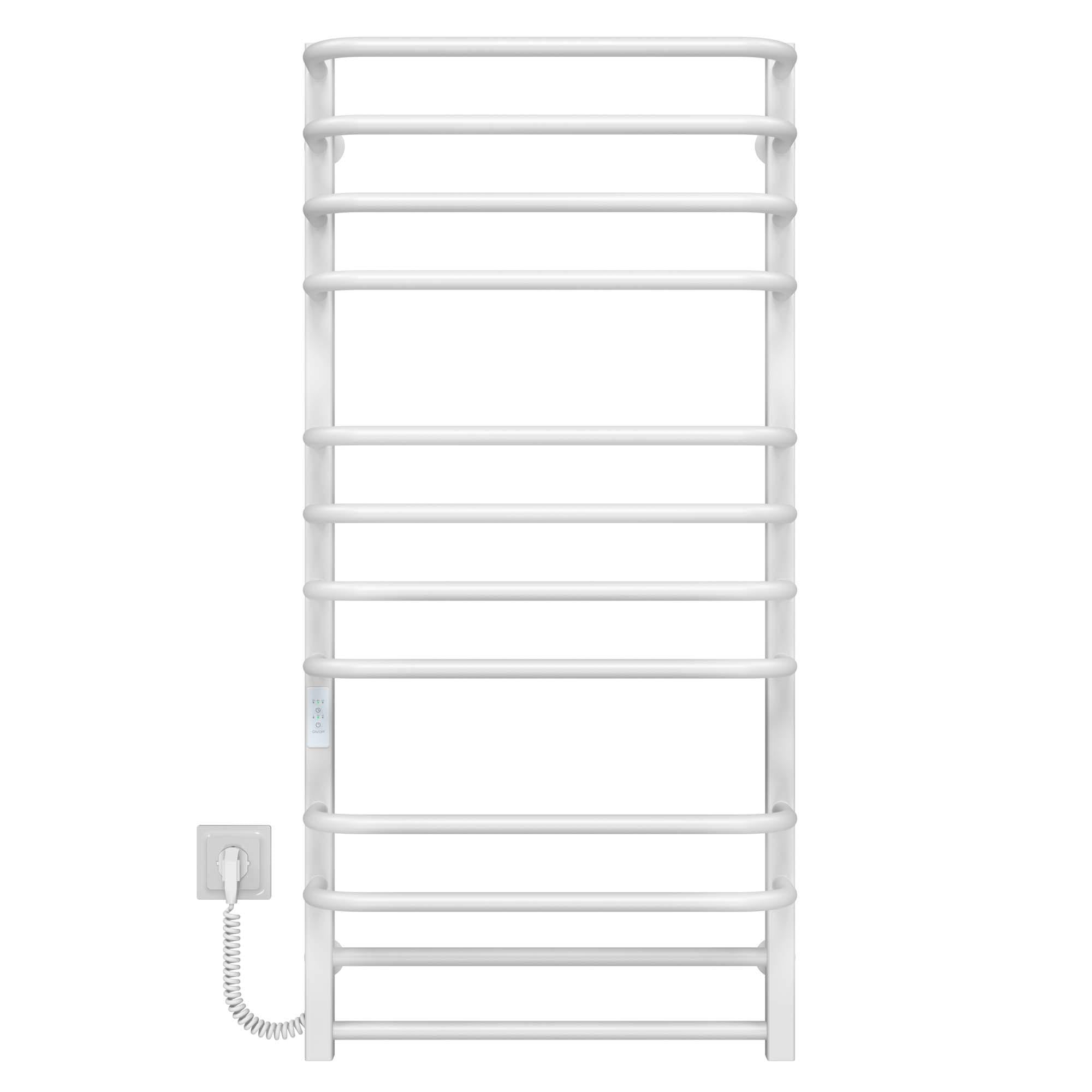 Полотенцесушитель электрический Deffi Lux П12 WD04 левое подключение нержавеющая сталь 600х1100 мм Белый (A.LU.110.60.12.EWL4)