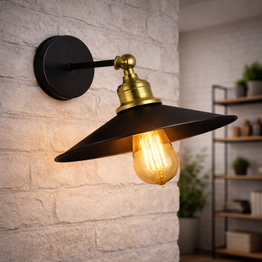 Бра MSK ELECTRIC Brooklyn в стилі лофт під лампу Е27 Чорний (NL 117-260-1)