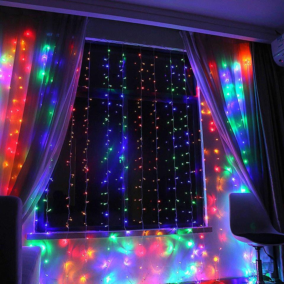 Гірлянда водоспад Xmas 200 LED M-9 на мідному дроті з з'єднувачем 2х3 м Різнокольоровий (1530812357)