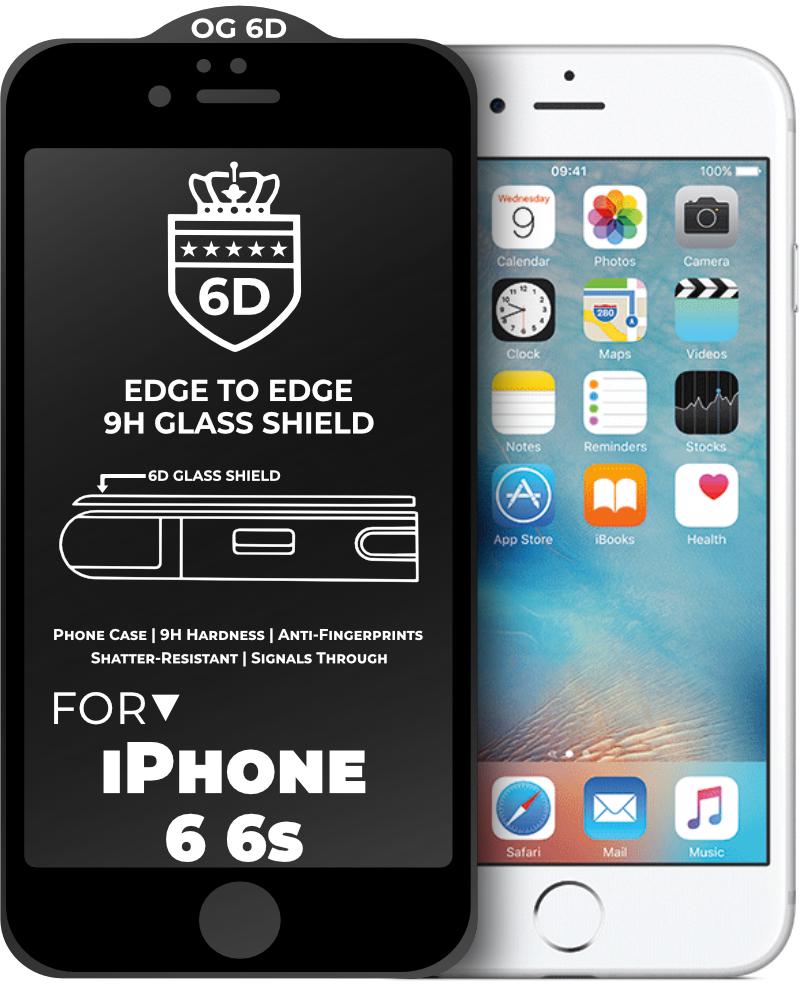 Защитное стекло 6D OG Crown iPhone 6/6S Black (23776) Защитное стекло 6D OG Crown iPhone 6/6S Black (23776)