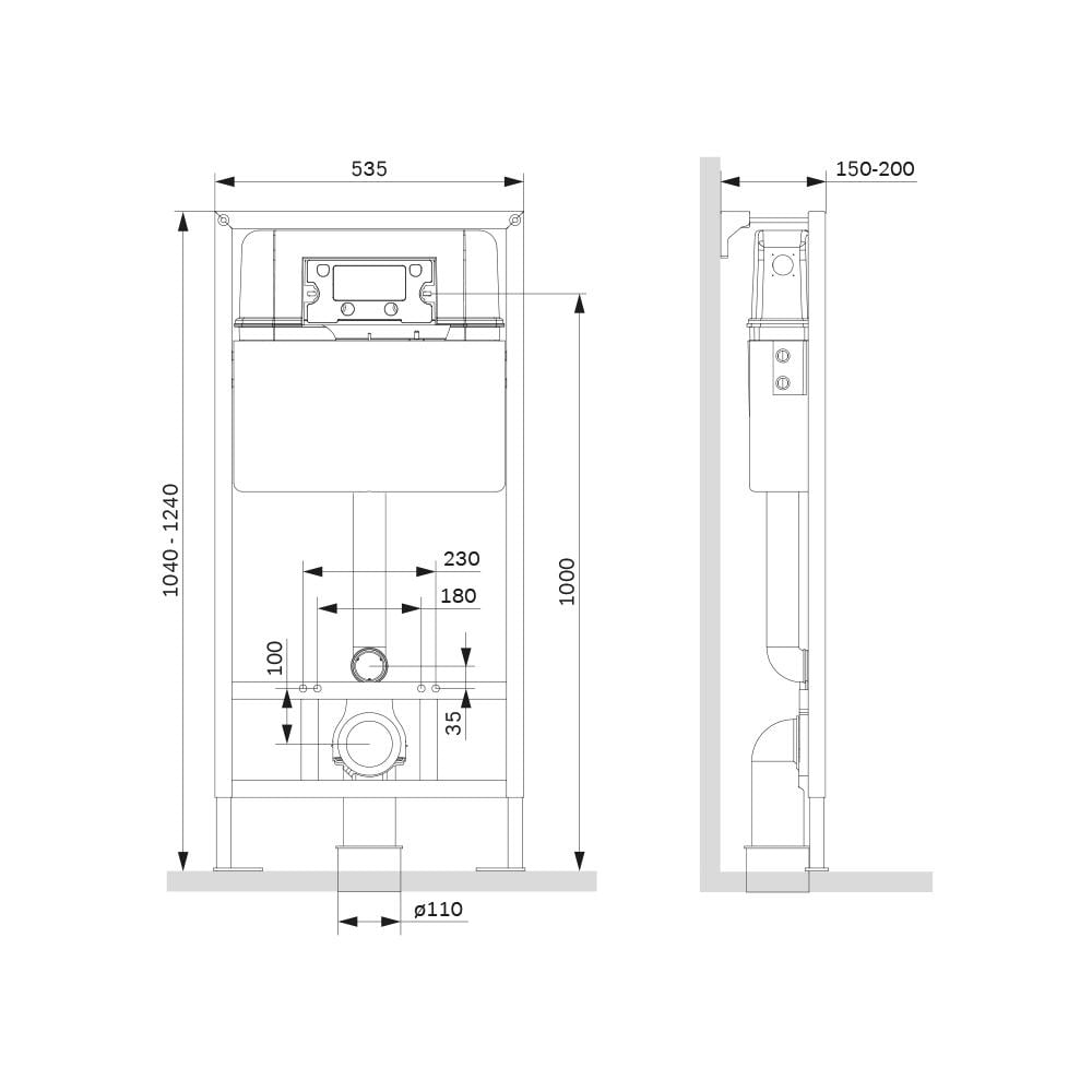 Инсталляционная система для унитаза AM.PM ProC I012707 (160308) - фото 2