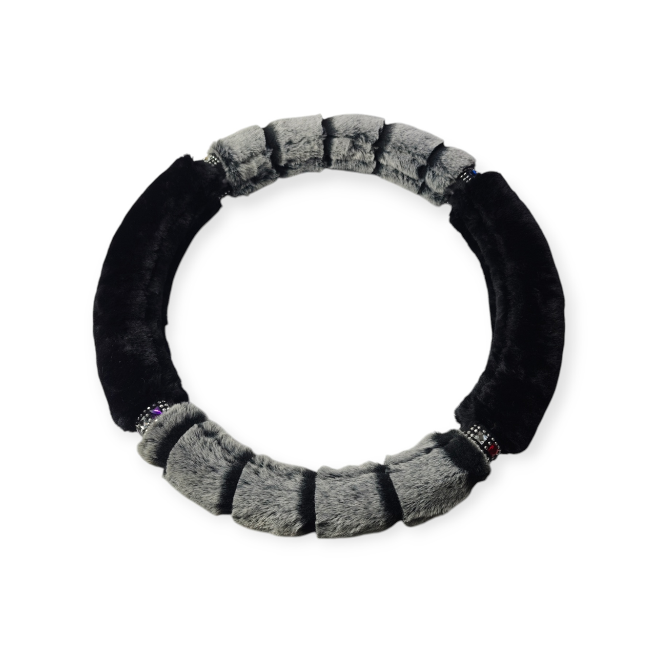 Чехол на руль для автомобиля с мехом Черный (2404958876) Чехол на руль для автомобиля с мехом Черный (2404958876)