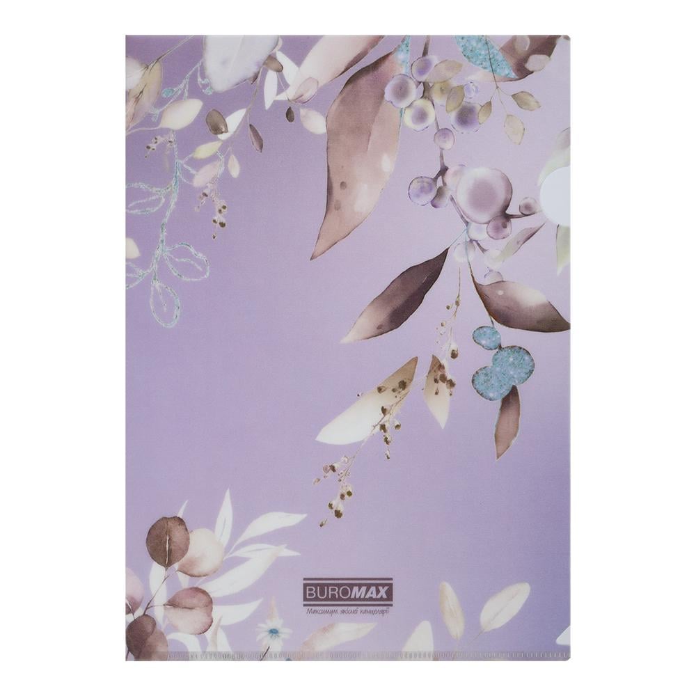 Папка-уголок Buromax Lilac Arabeski A4 полипропилен Сливовой (BM.3854-48)