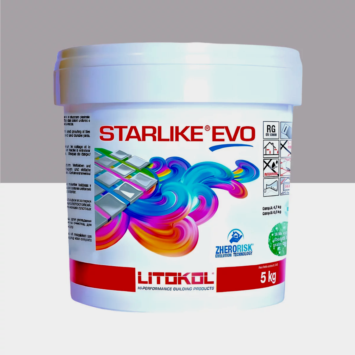 Затирка для плитки Litokol Starlike EVO 110 двокомпонентна епоксидна 5 кг Сірий перламутр