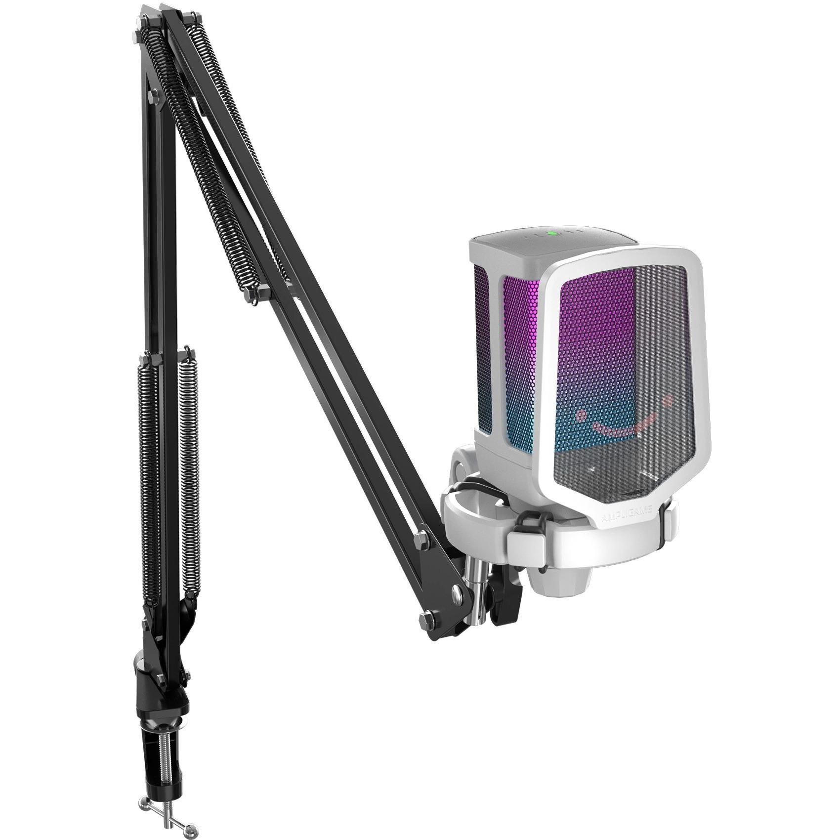 Мікрофон конденсаторний Fifine Q6TW USB кардіоїдний RGB White (30674526) - фото 2