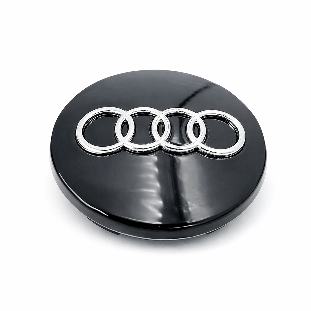 Заглушки литих дисків для Audi A4/A5/A6/A8/S4/S5/S6/RS6 TT. 68/57 мм 1 шт. Чорний глянсовий (26551539)