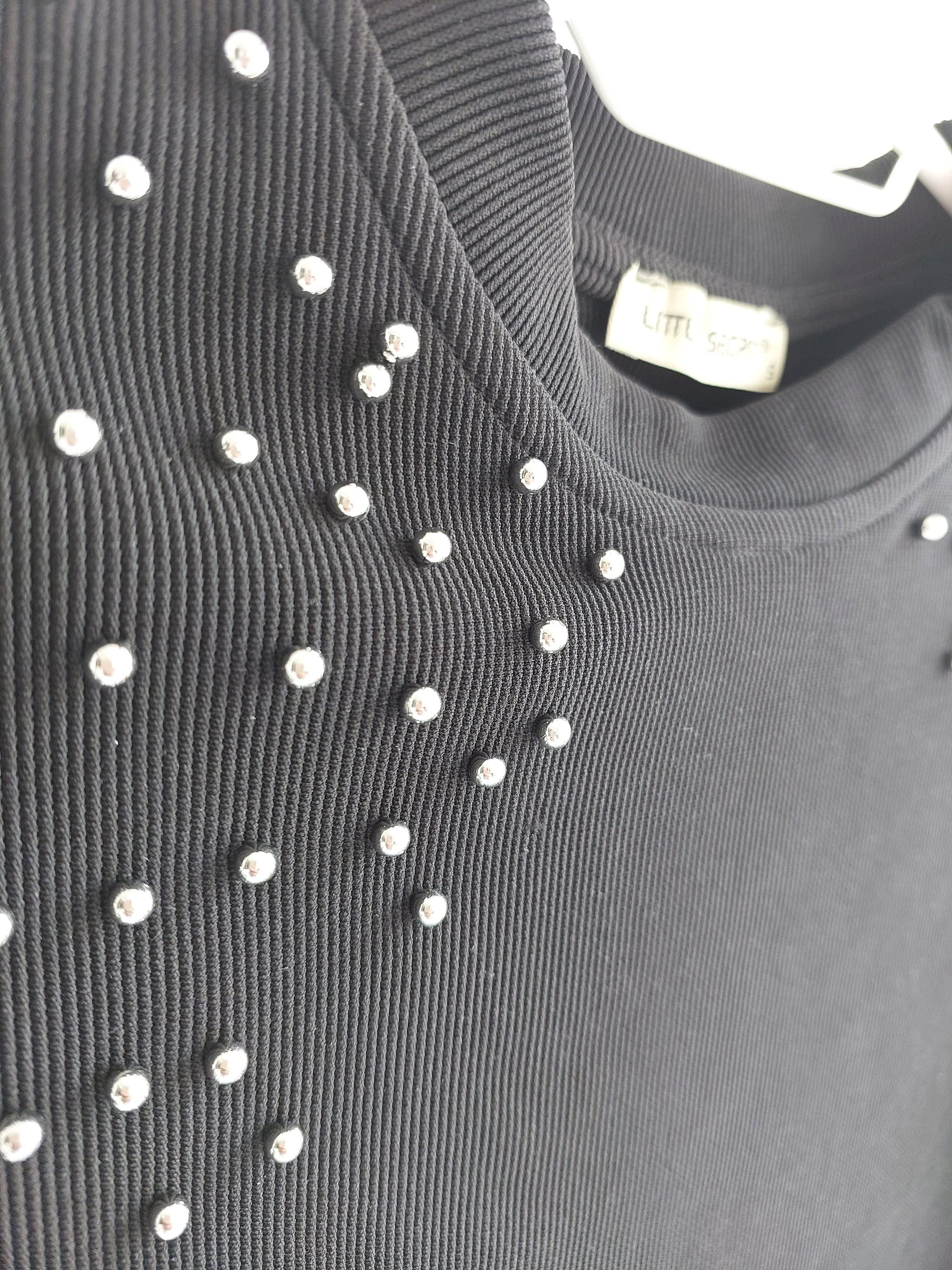 Женский топ в рубчик с бусинами Little Secret Черный L (1900bl) - фото 3 Женский топ в рубчик с бусинами Little Secret Черный L (1900bl) - фото 3