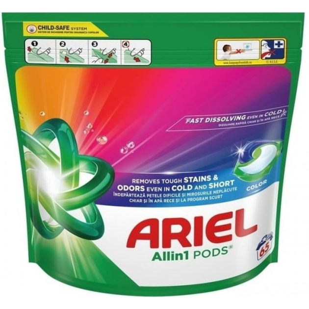 Капсулы стиральные Ariel для цветных вещей Color 65 шт.