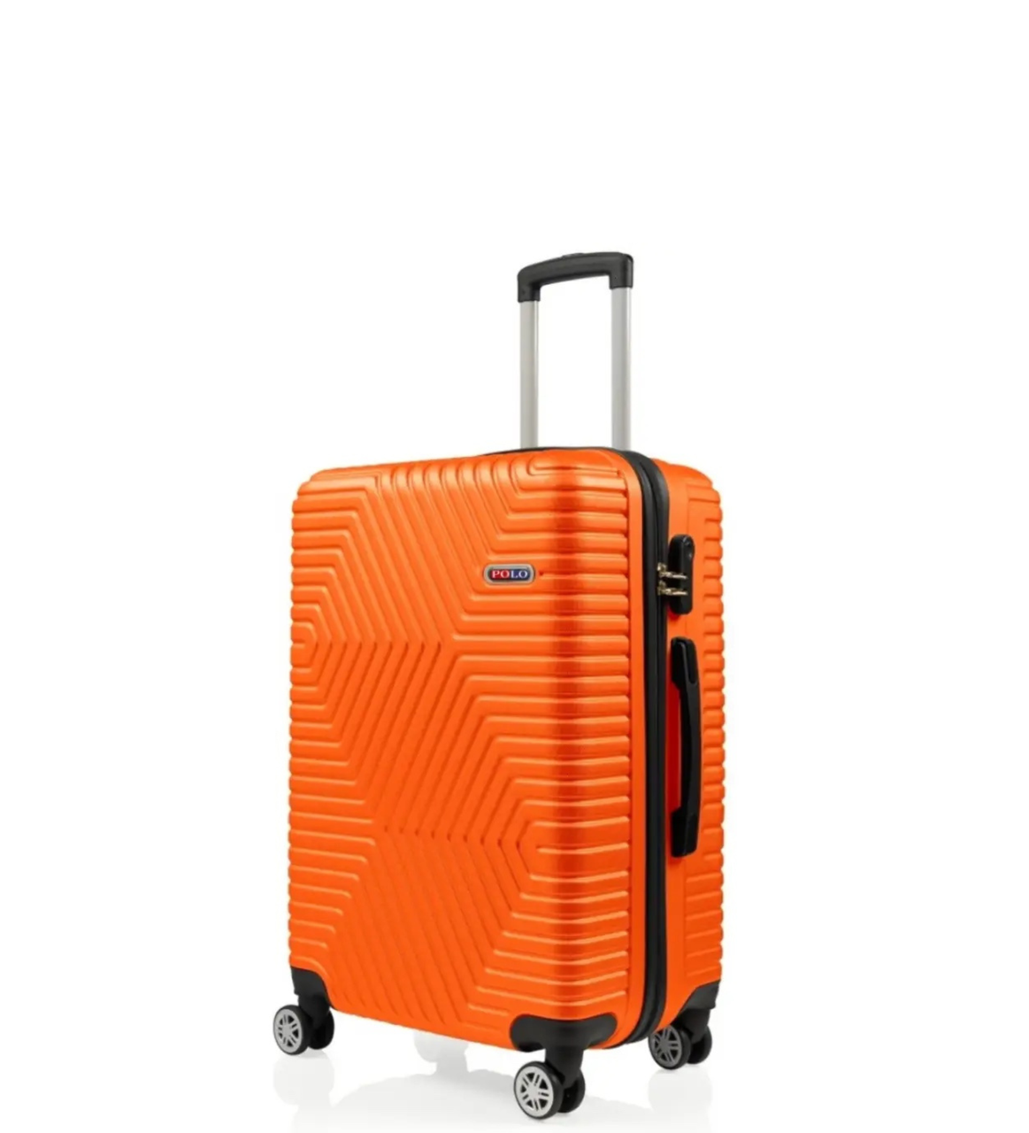 Чемодан Polo ПК019-М поликарбонат на 4-х двойных колесах средний М 70 л Оранжевый - фото 1 Чемодан Polo ПК019-М поликарбонат на 4-х двойных колесах средний М 70 л Оранжевый - фото 1