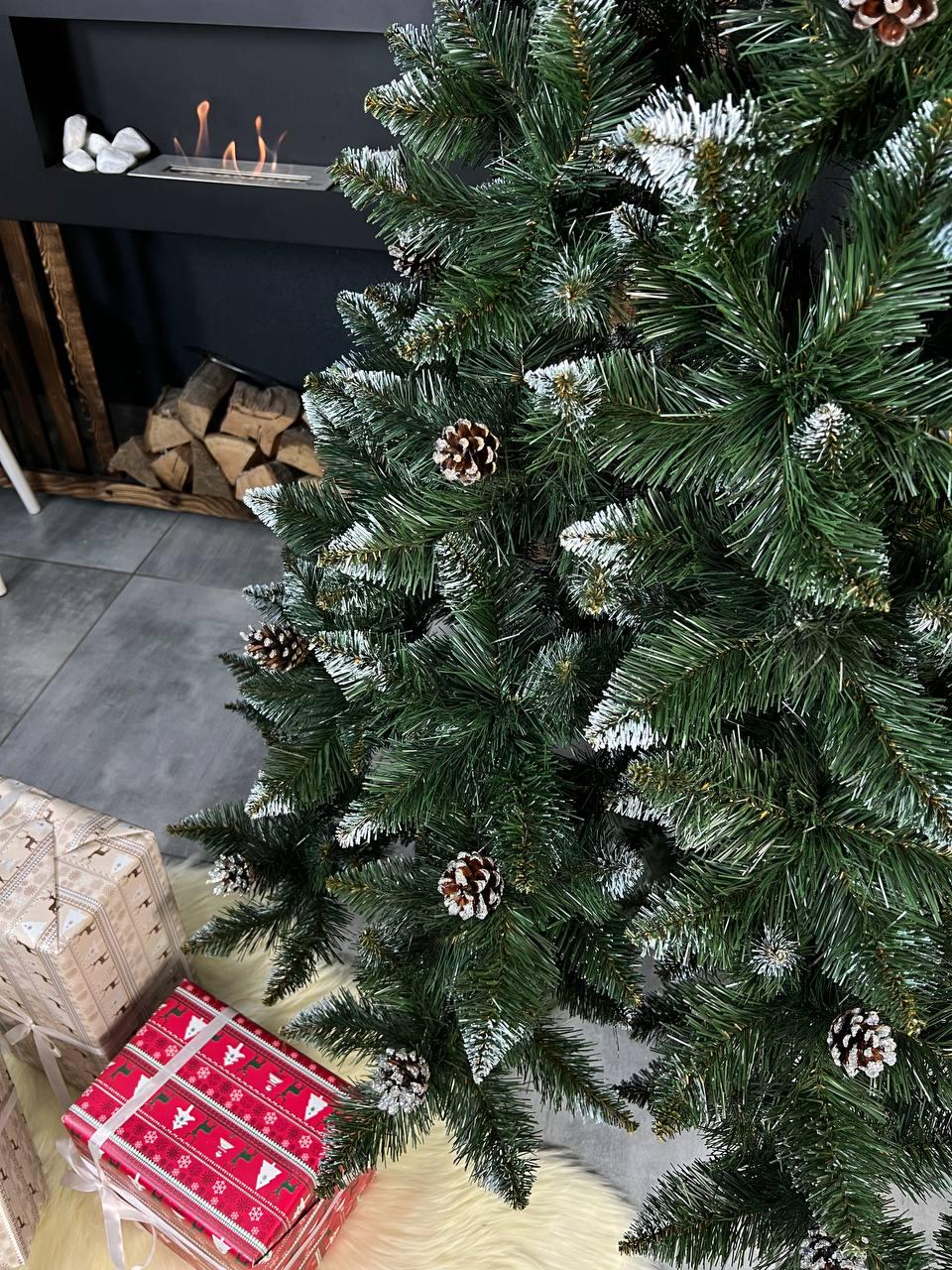 Штучна ялинка засніжена Елітна з шишками 1,9 м Зелений (YNK08170) - фото 6 Штучна ялинка засніжена Елітна з шишками 1,9 м Зелений (YNK08170) - фото 6