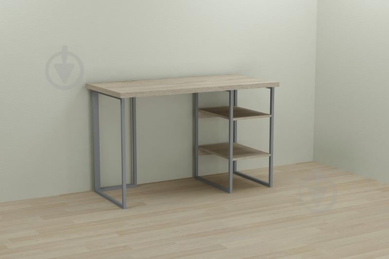 Компьютерный стол Ferrum-decor Кевин 75x120x60 серый ДСП Дуб Сонома 32мм