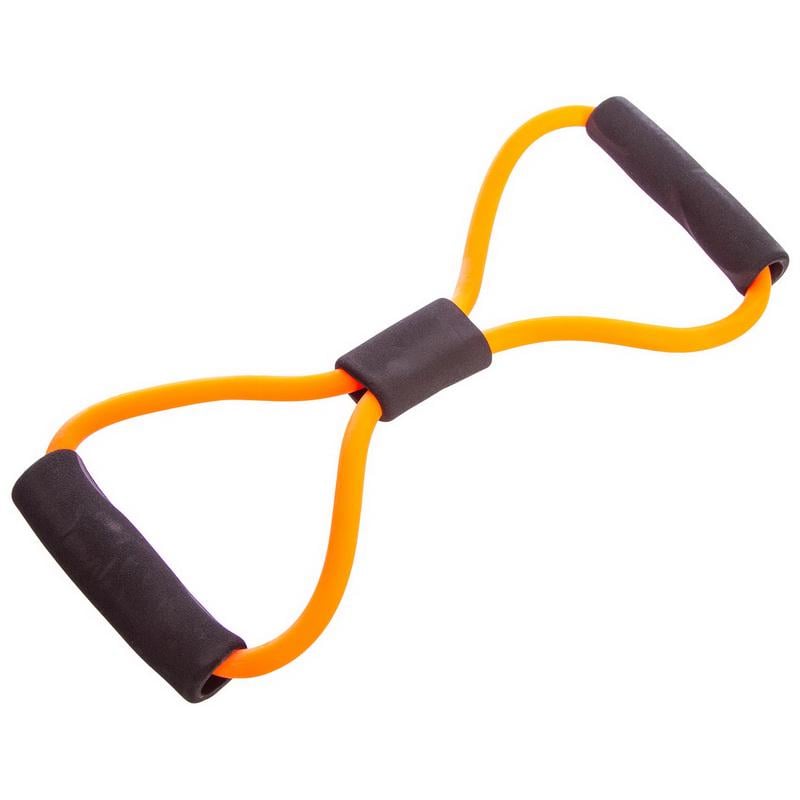 Эспандер трубчатый EasyFit Восьмерка Оранжевый (EF-3947)