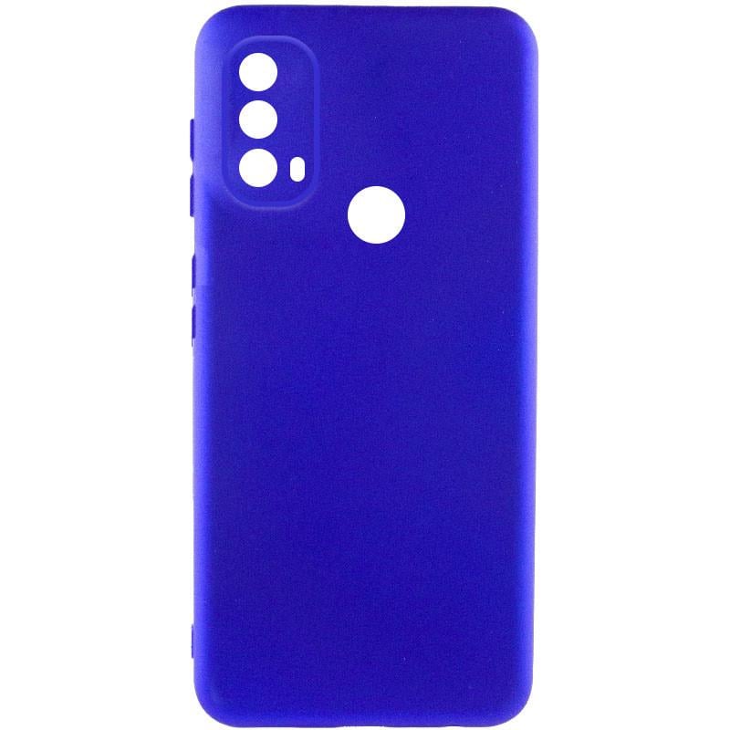 Протиударний чохол Silicone Cover Lakshmi Full Camera (A) для Motorola Moto E40 Синій / Iris