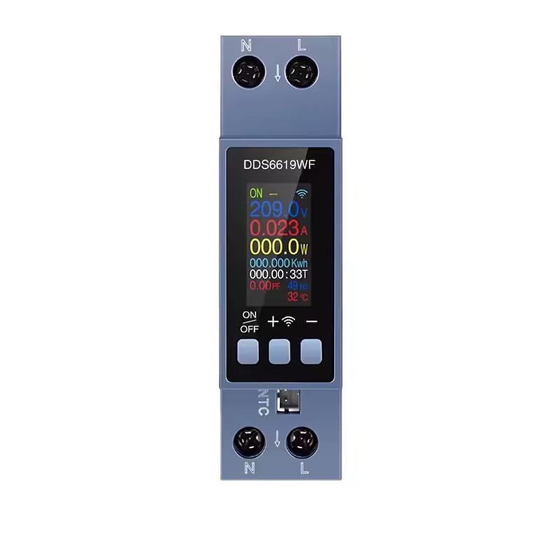 Реле умное WiFi Sinotimer с полной защитой/счетчиками/таймером/датчик NTC 1P+N 40A 230V Smart Life/Tuya (DDS6619-303WF)