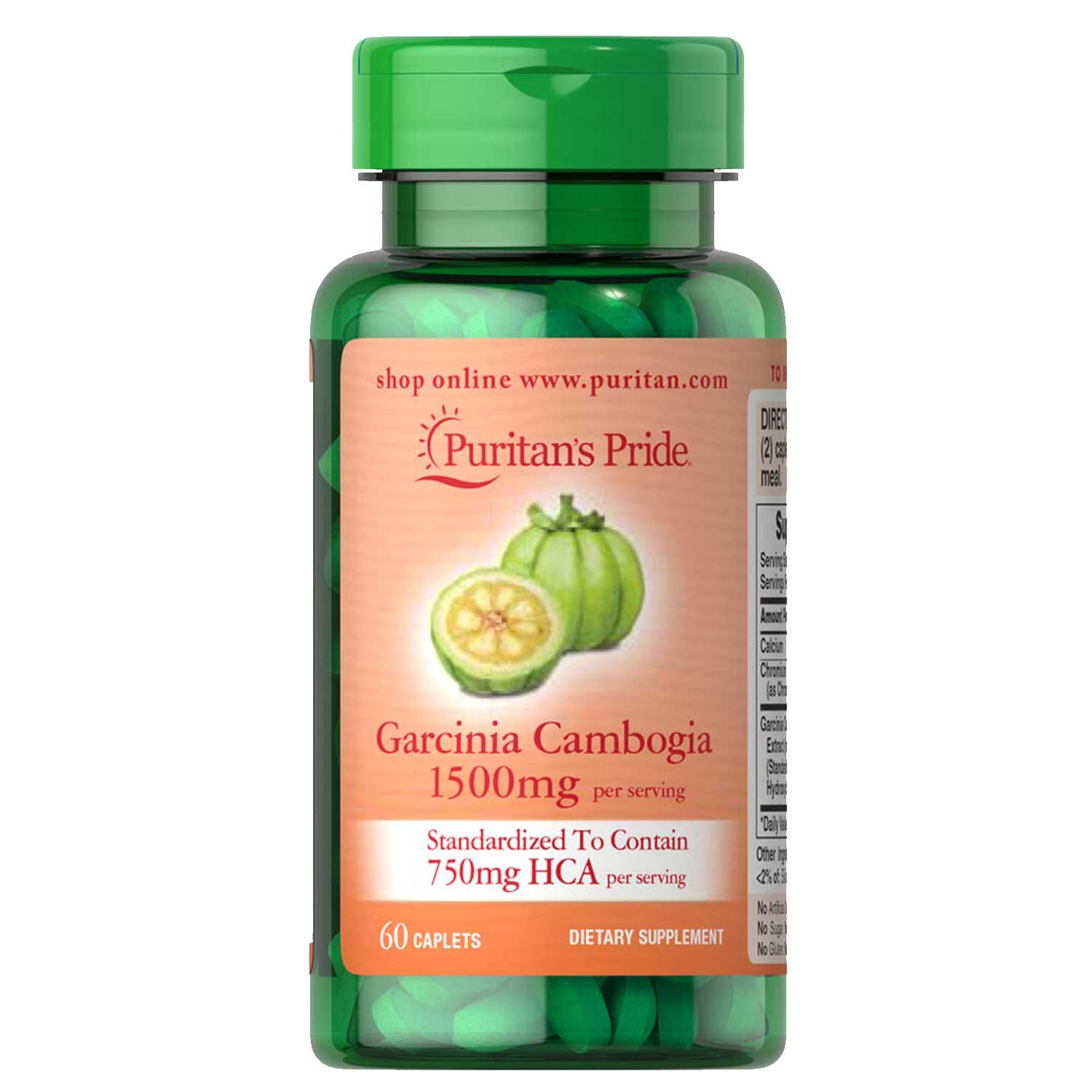 Гарцинія камбоджійська Puritan's Pride Garcinia Cambogia 1500 mg 60 капс.