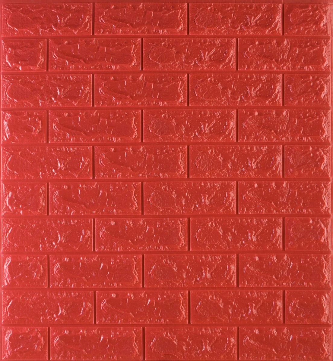 Самоклеюча 3D панель Sticker Wall декоративна під цеглу 700х770х7 мм Червоний