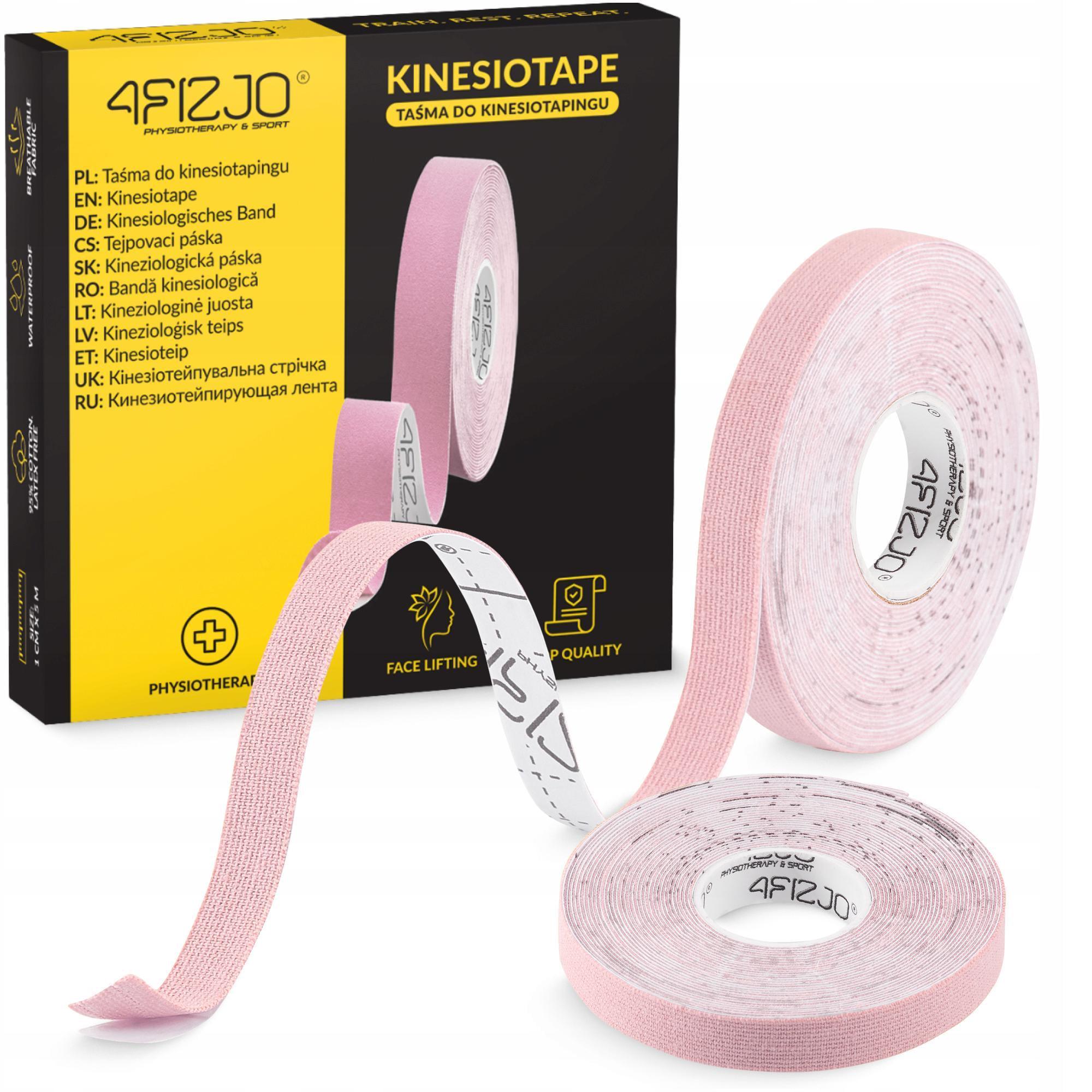 Тейп кинезиологический 4fizjo 1 см х 5 м Light Pink (P-5905973400794)