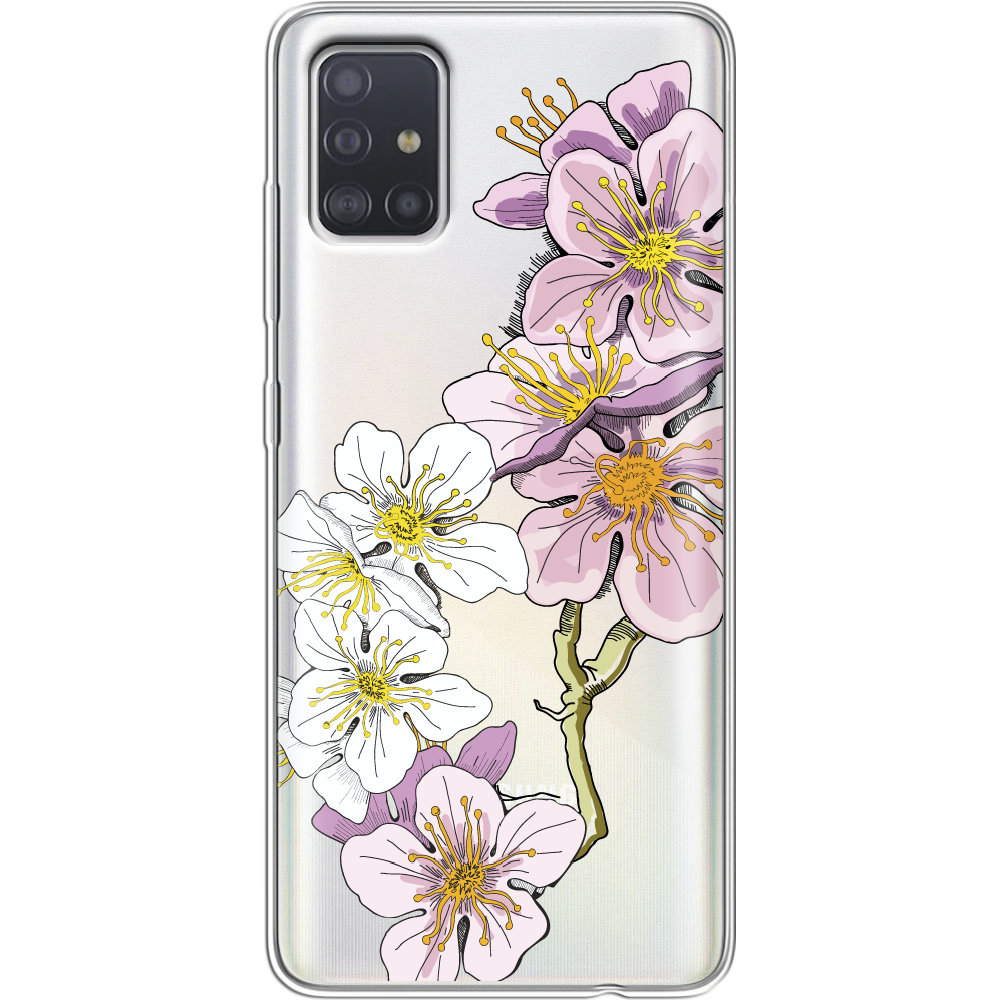 Чохол Boxface Samsung A515 Galaxy A51 Cherry Blossom Прозорий силікон (38808-cc4-38808) - фото 1