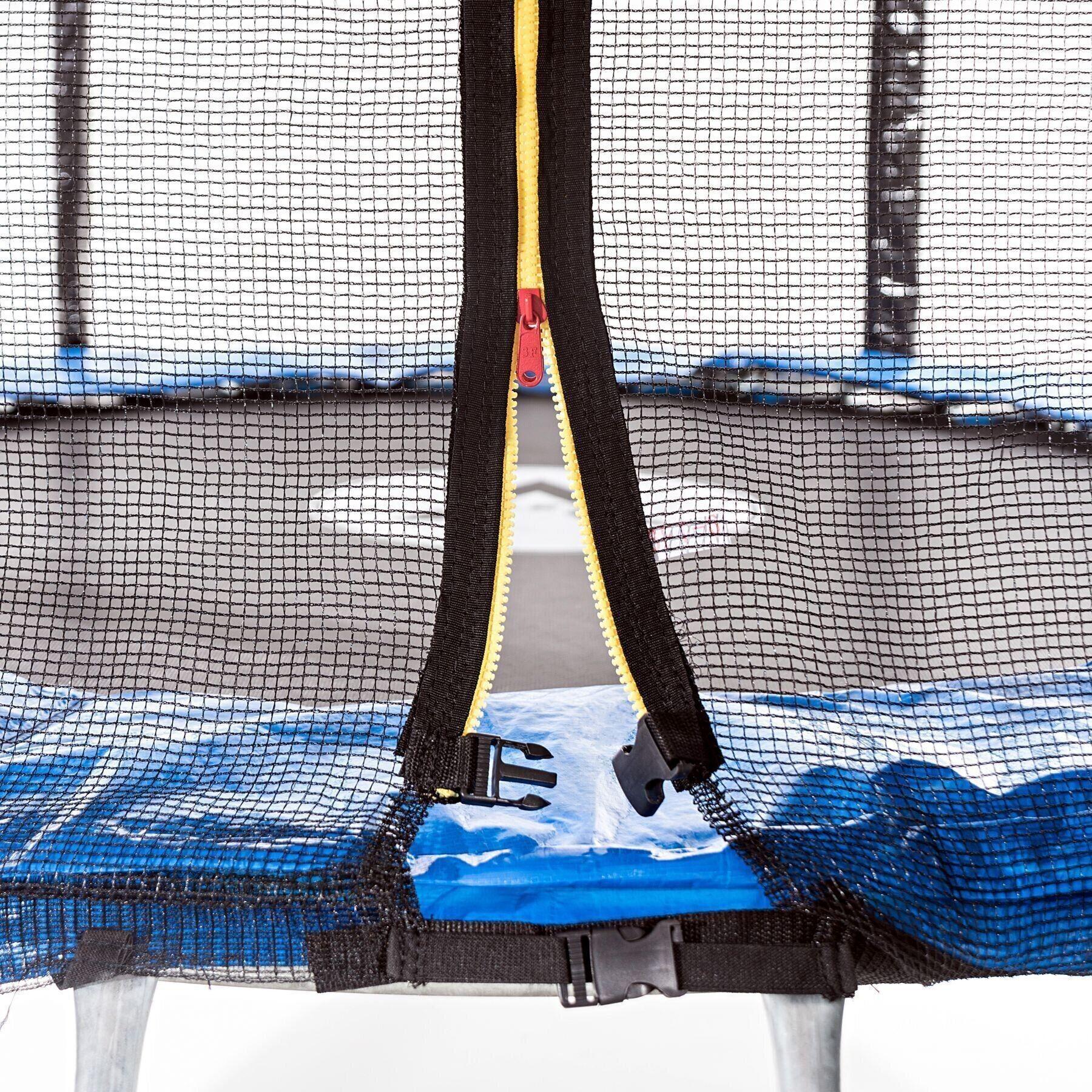 Батут Atleto с наружной сеткой и лестницей 374 см Синий - фото 3