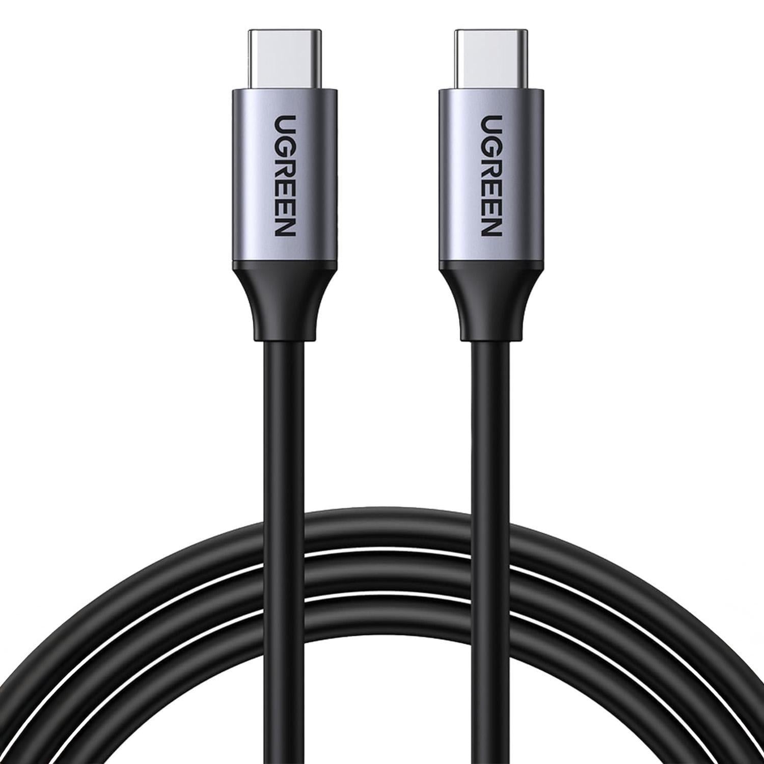 Кабель USB-C на USB-C UGREEN US161 1,5 м 60 Вт 4K Серый (50751)