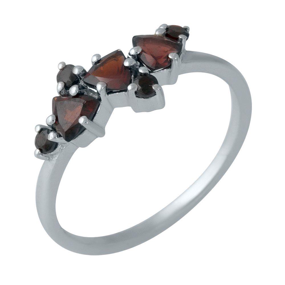 Кольцо серебряное Tiva с натуральным гранатом 1,125 ct 1,43 г р. 17 (1987544)