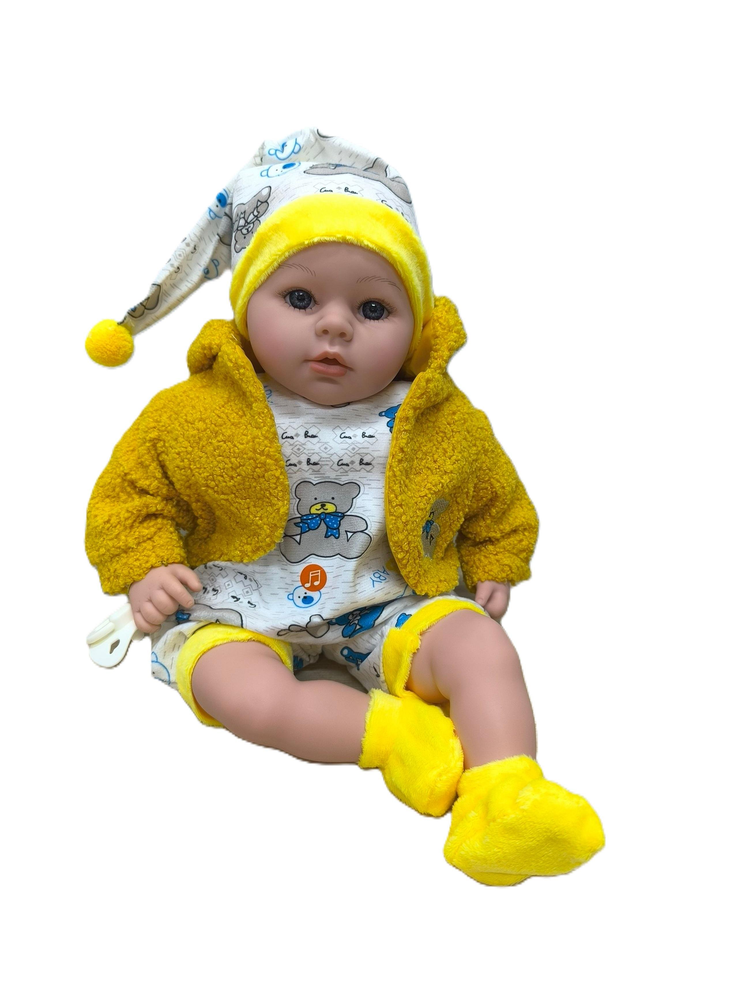 Пупс LimoToy Мій малюк м'яконабивний музичний 45 см Жовтий (М 4014-1-2 UA)