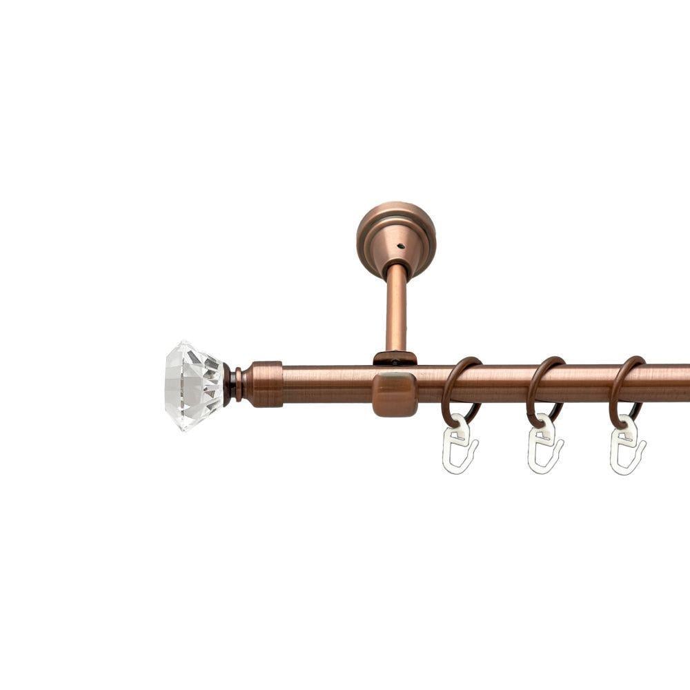 Карниз Orvit Спектралія металевий однорядний відкритий гладка труба кільце металеве 16 мм 240 см Мідь (00-00019423)