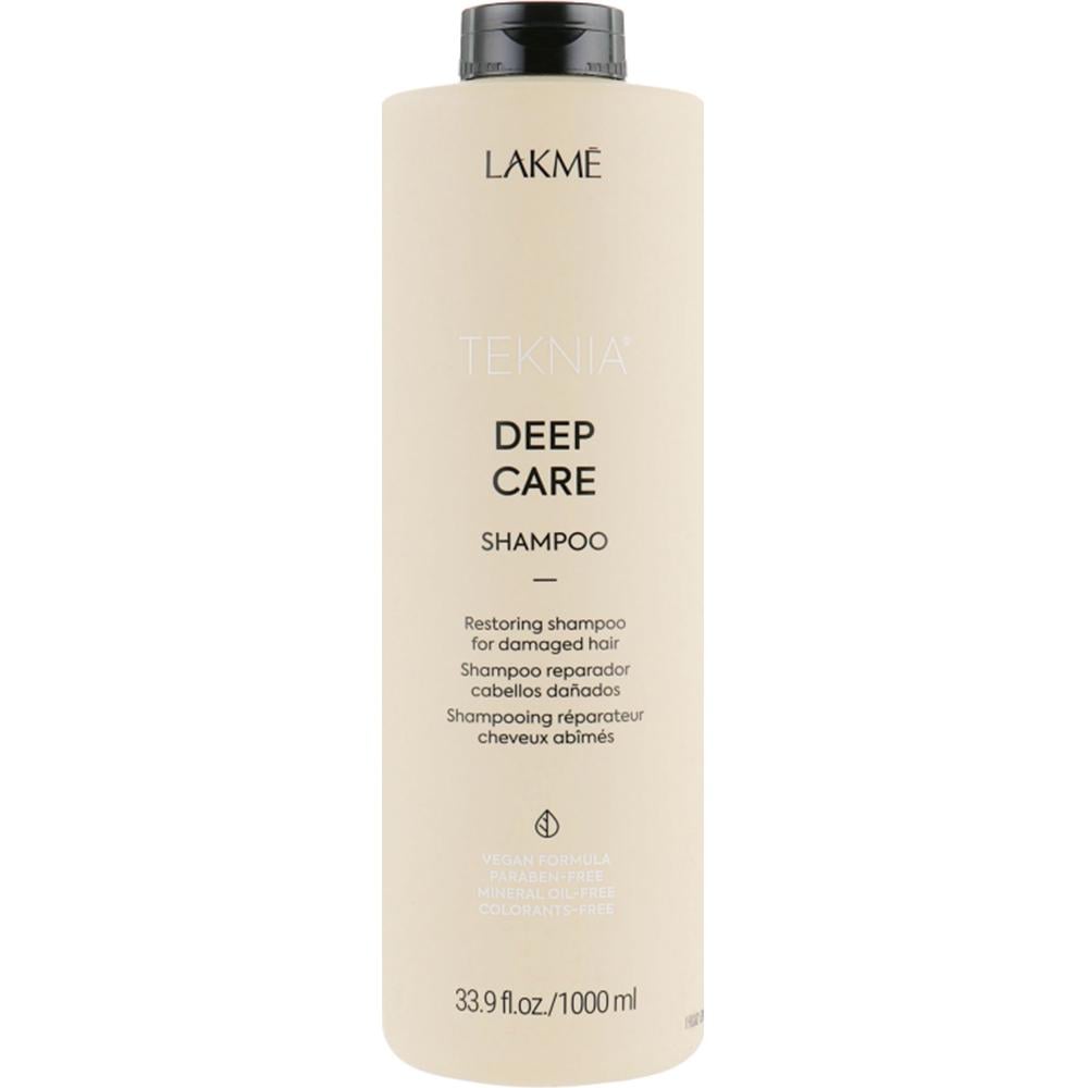 Шампунь для поврежденных волос Lakme Teknia Deep Care Shampoo восстанавливающий 1000 мл (44711) - фото 1