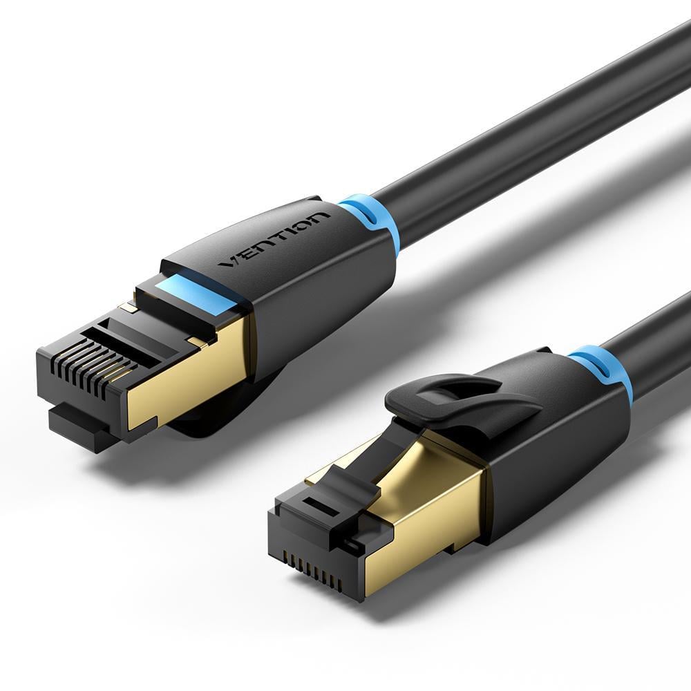 Патч-корд сетевой Vention Cat 8 SFTP 0,5 м Черный (IKABD)