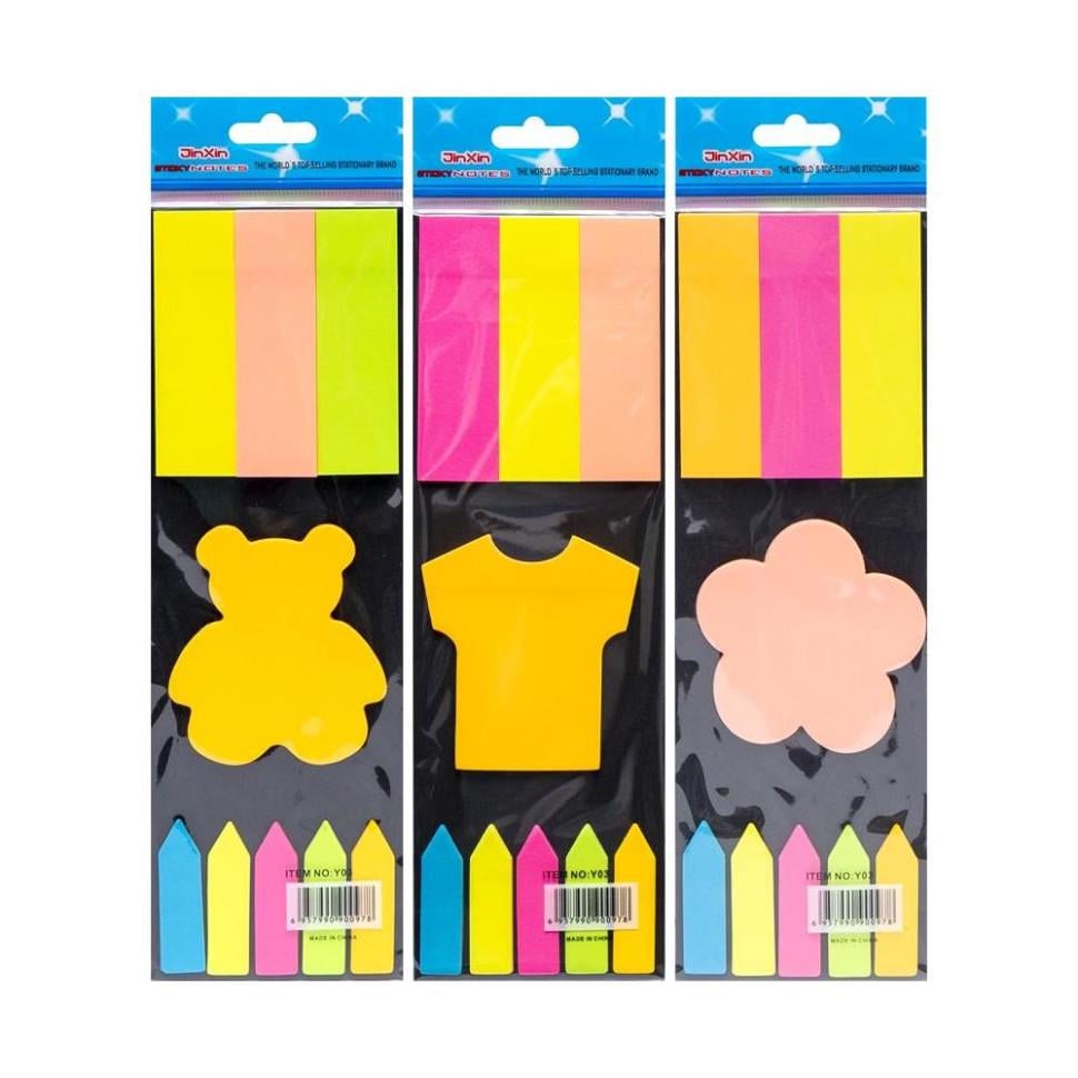 Набір стікерів для нотаток фігурних 11х19 см 11 видів Різнокольоровий (PN-226-N-11) Набір стікерів для нотаток фігурних 11х19 см 11 видів Різнокольоровий (PN-226-N-11)