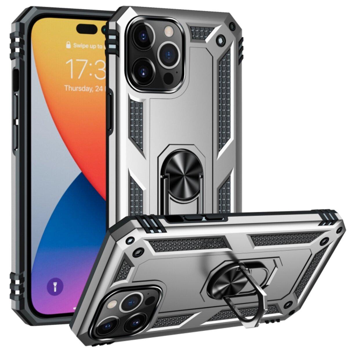 Противоударный чехол для Apple iPhone 14 Pro Cosmic Robot Ring / Silver Противоударный чехол для Apple iPhone 14 Pro Cosmic Robot Ring / Silver