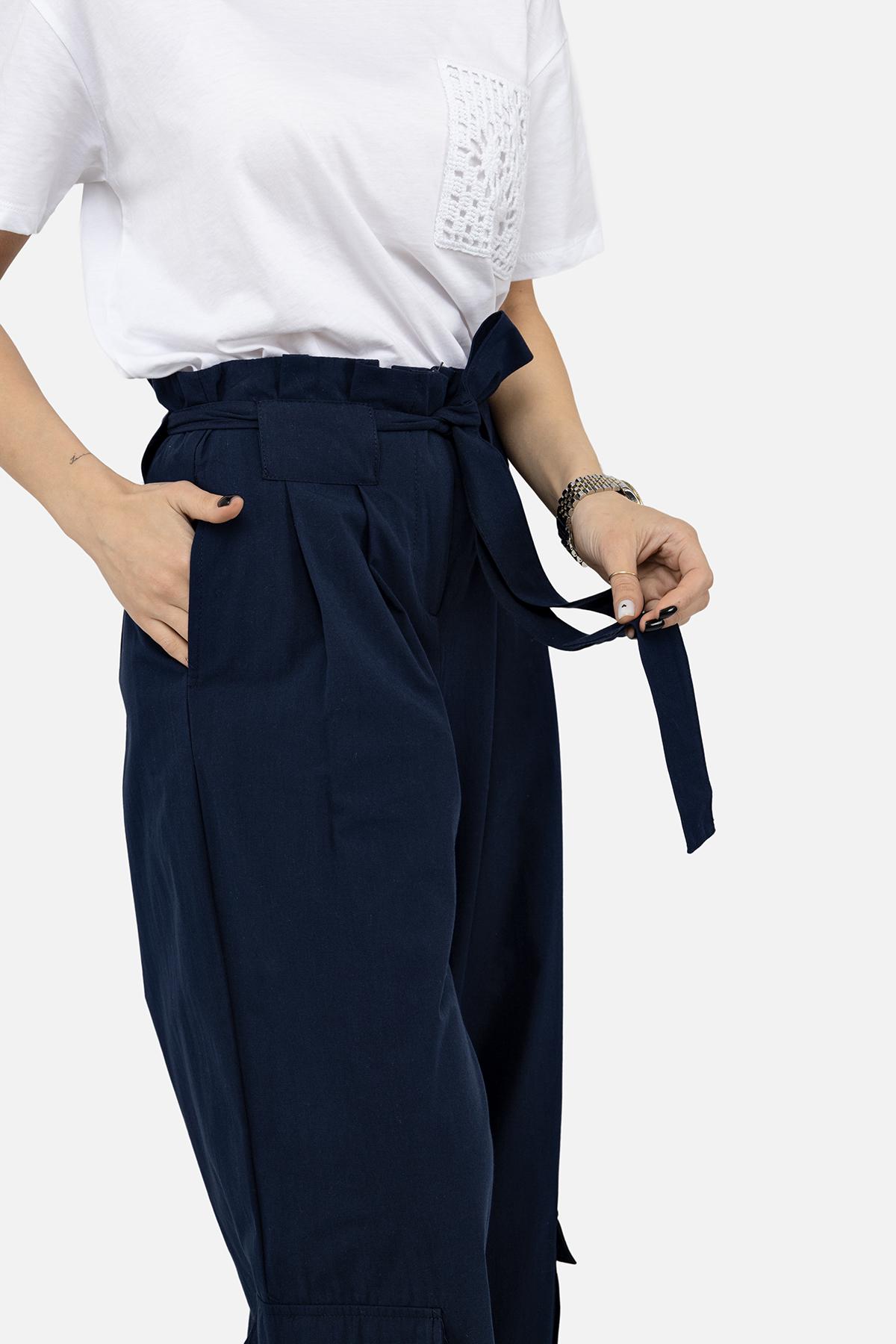 Брюки женские р. 42 Темно-синий (SKT000981250) - фото 4 Брюки женские р. 42 Темно-синий (SKT000981250) - фото 4